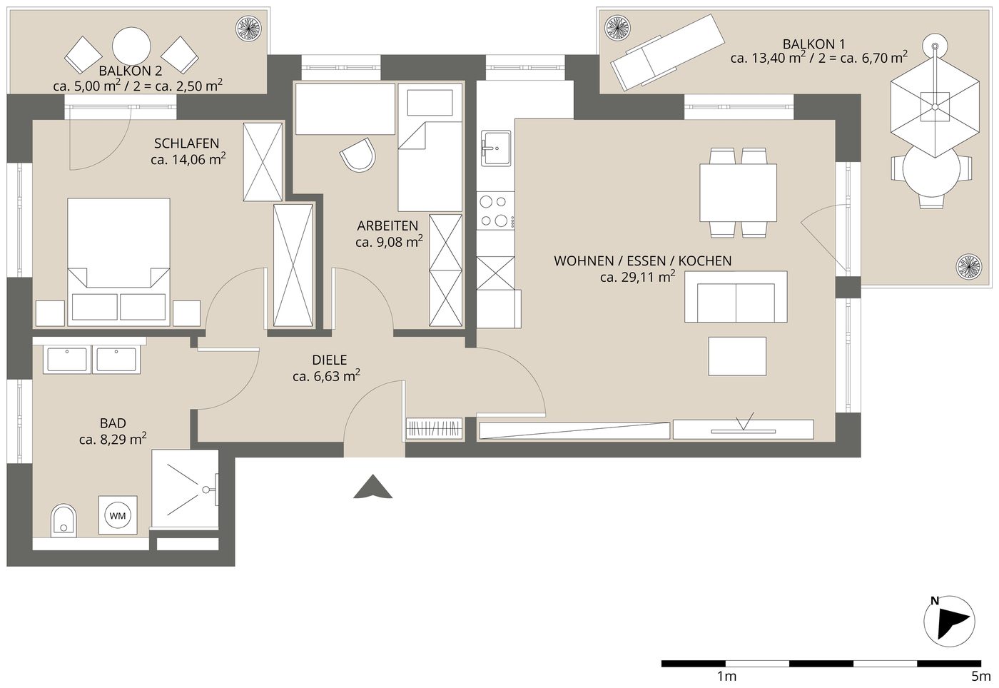 Grundriss Wohnung 3