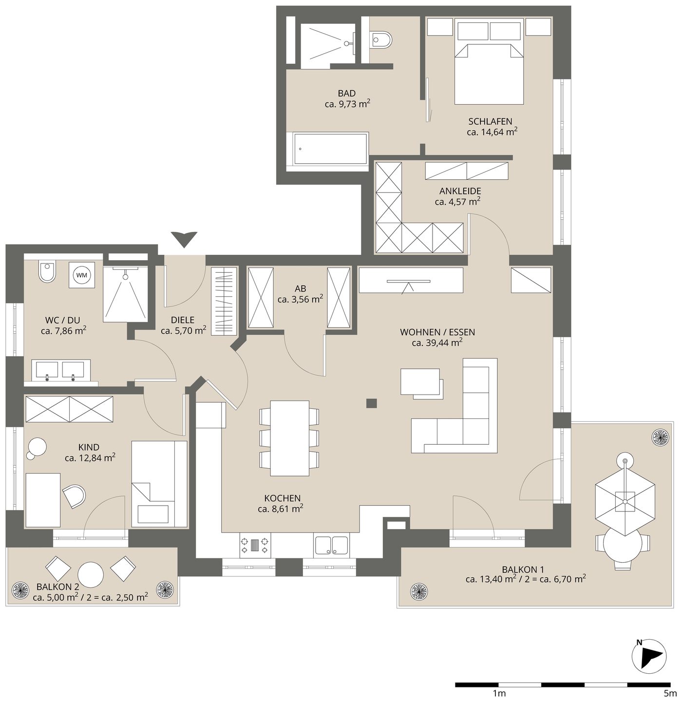 Grundriss Wohnung 4