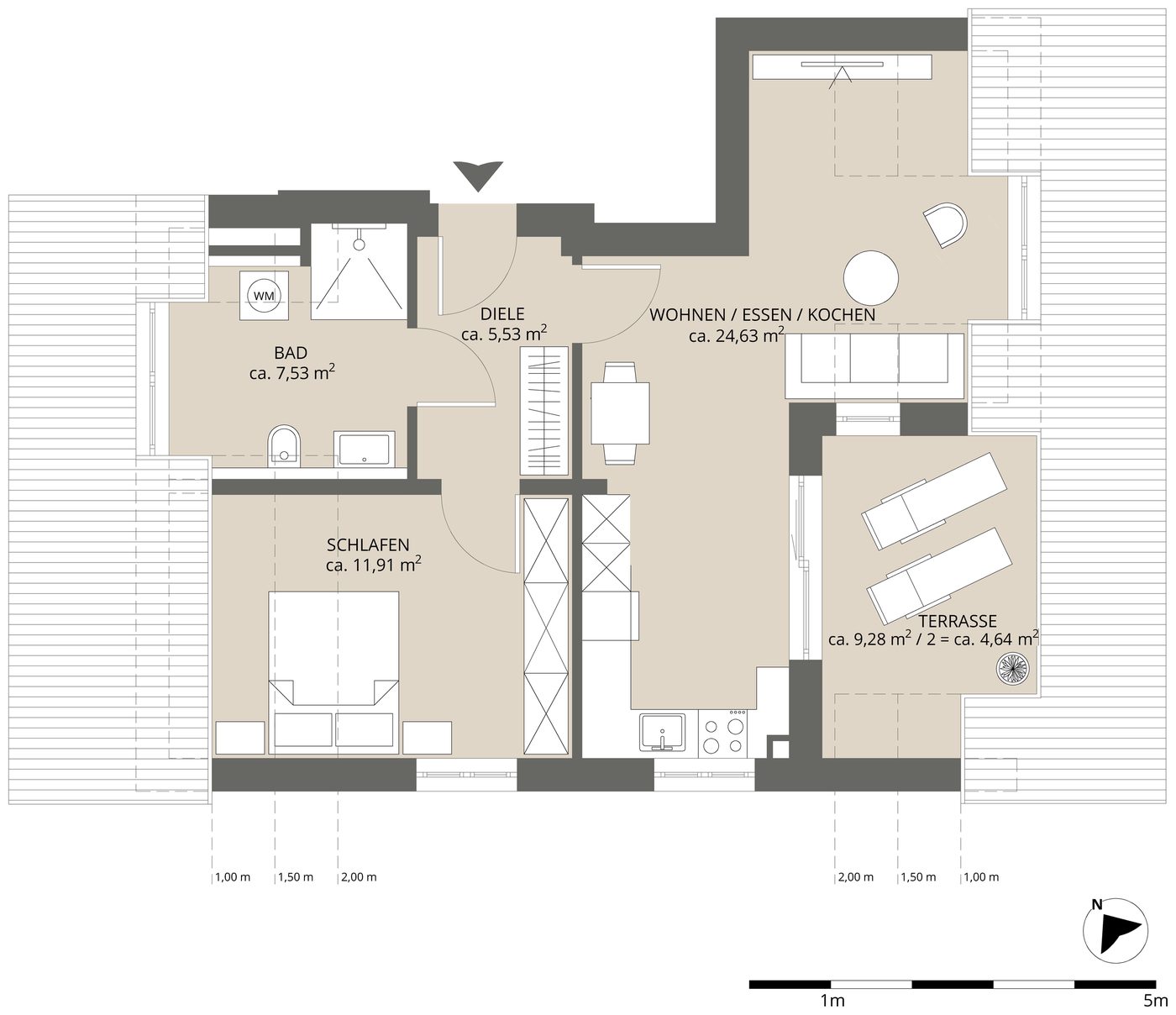 Grundriss Wohnung 6